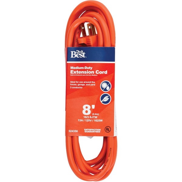 Do it Best 8 Ft. 16/3 Outdoor Extension Cord