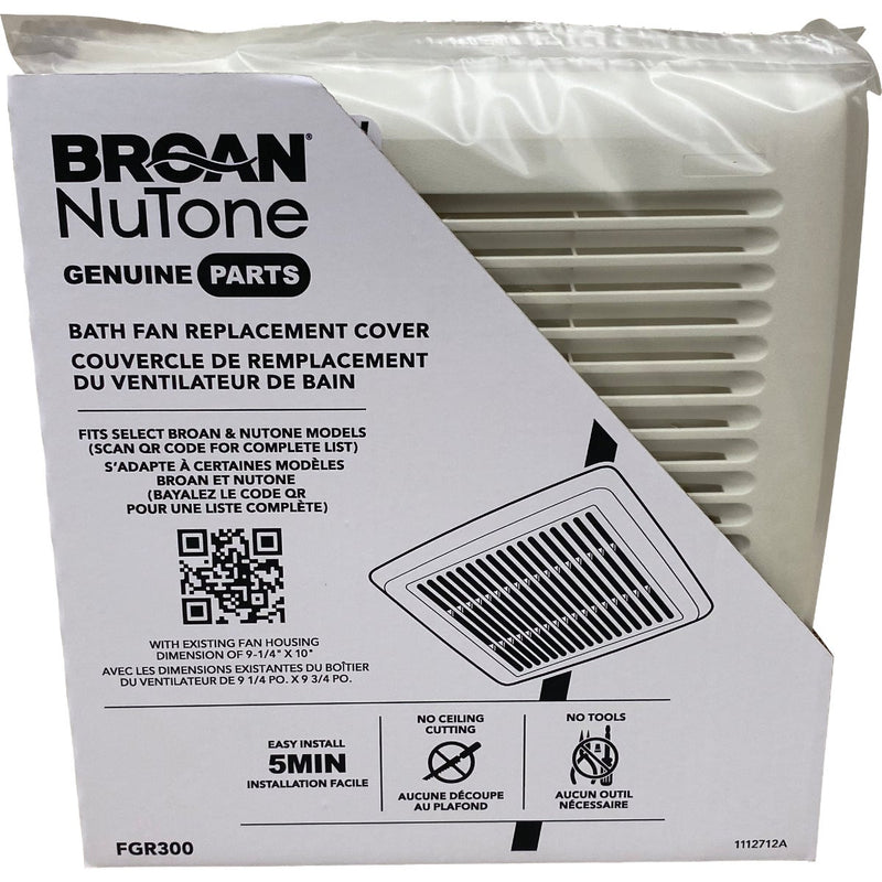 Broan Roomside 11-1/2 In. W. x 12 In. L. White Exhaust Fan Replacement Grille