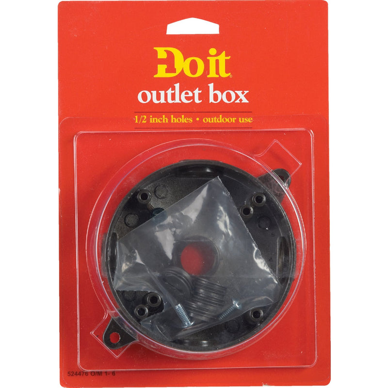 Bell 4 In. 5-Outlet 1/2 In. Bronze Weatherproof Outdoor Round Box