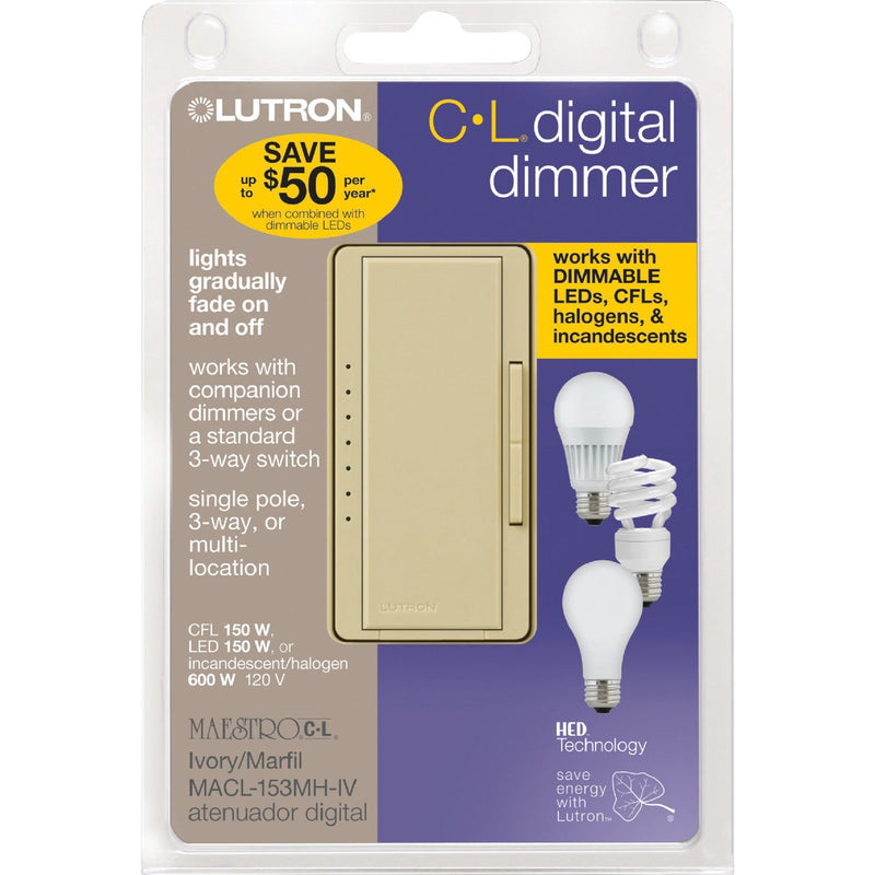 Lutron Maestro CL Ivory 120 VAC Wireless Dimmer