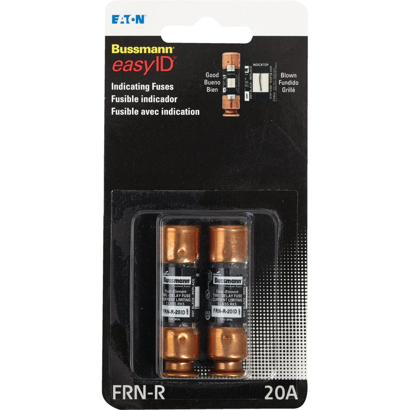 Bussmann 20A FRN-R Cartridge Heavy-Duty Time Delay Cartridge Fuse (2-Pack)