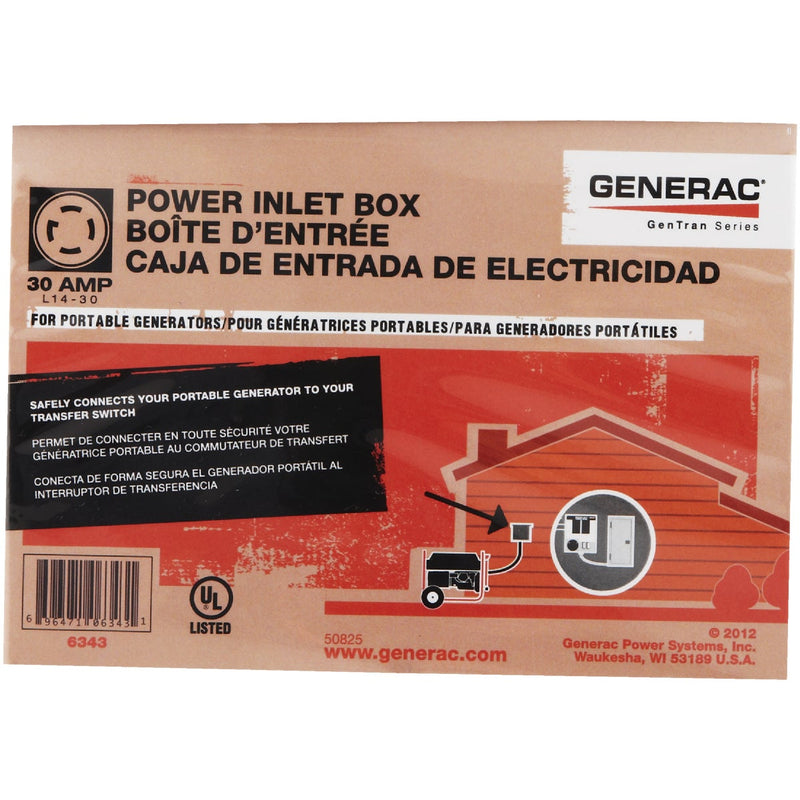 Generac 30A Outdoor Generator Power Inlet Box