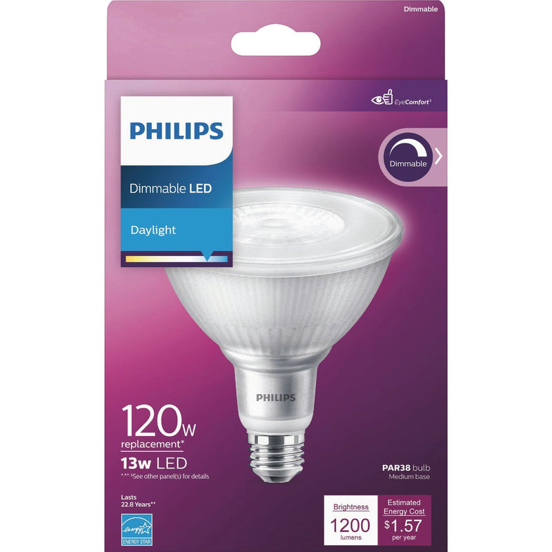 Philips 120W Equivalent Daylight PAR38 Medium Dimmable LED Floodlight Light Bulb