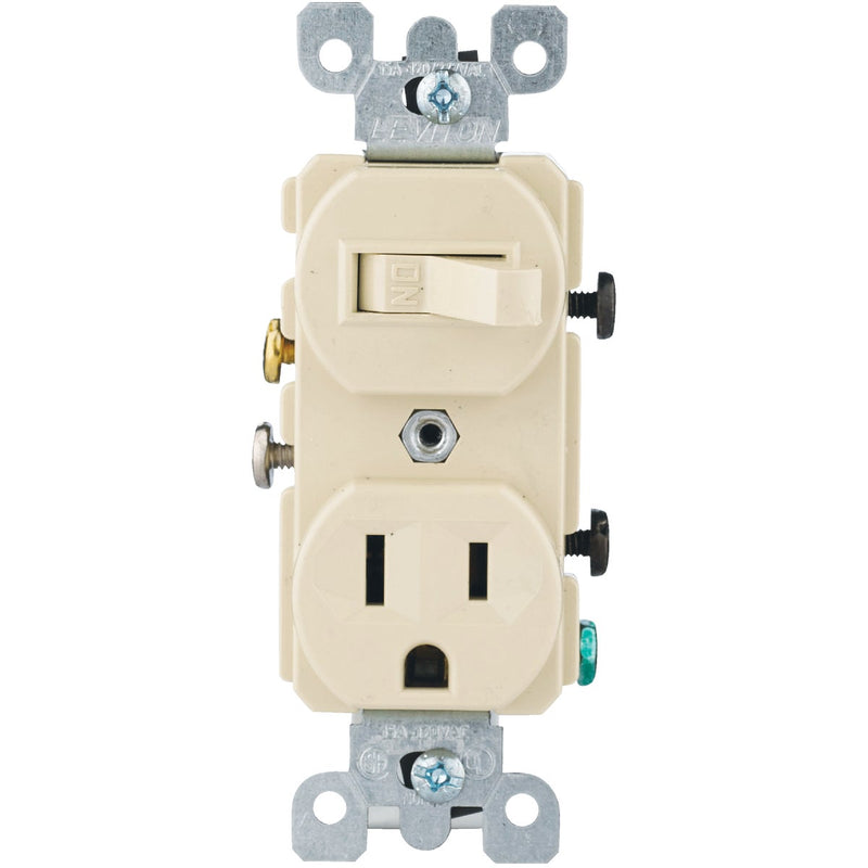 Leviton Ivory 15A Heavy-Duty Switch & Outlet
