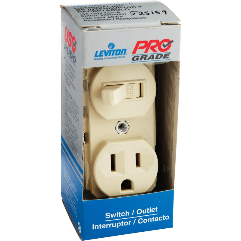 Leviton Ivory 15A Heavy-Duty Switch & Outlet