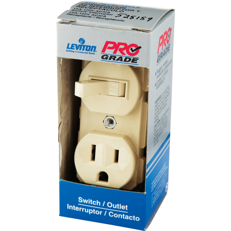 Leviton Ivory 15A Heavy-Duty Switch & Outlet