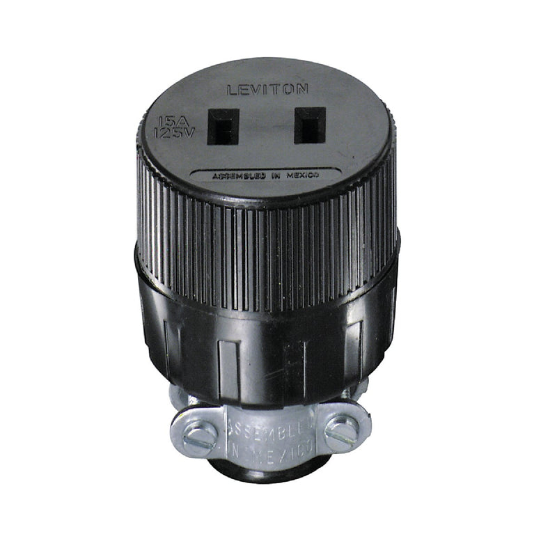 Leviton 15A 125V 2-Wire 2-Pole Round Cord Connector