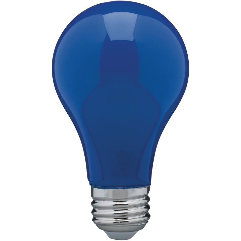 Satco Nuvo 60W Equivalent Blue A19 Medium LED Party Light Bulb