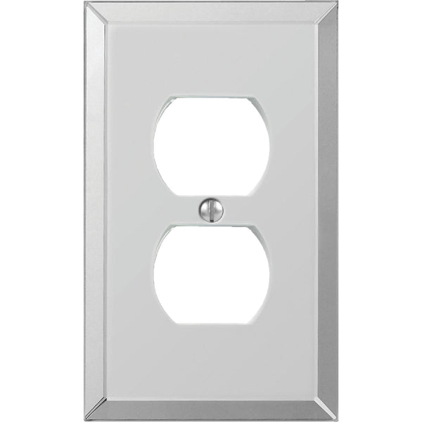 Amerelle 1-Gang Acrylic Outlet Wall Plate, Beveled Mirror