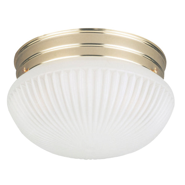 Home Impressions 9-1/2 In. Polished Brass Incandescent Flush Mount Ceiling Light Fixture