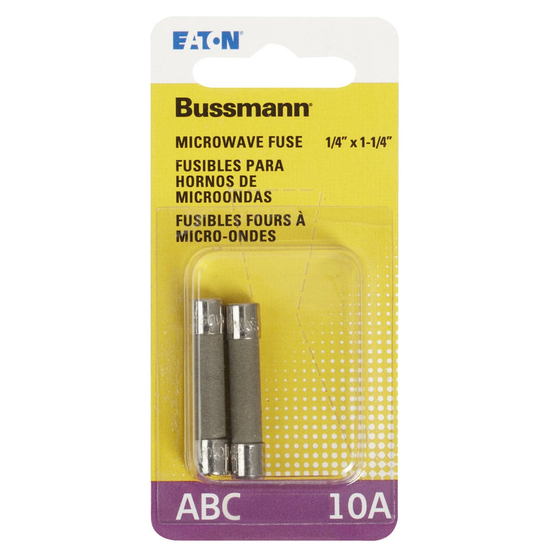 Bussmann 10A ABC Ceramic Tube Electronic Fuse (2-Pack)