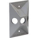 Bell 3-Outlet Rectangular Zinc Gray Cluster Weatherproof Outdoor Box Cover