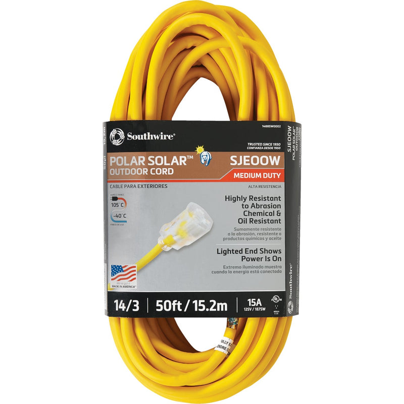 Coleman Cable 50 Ft. 14/3 Cold Weather Extension Cord