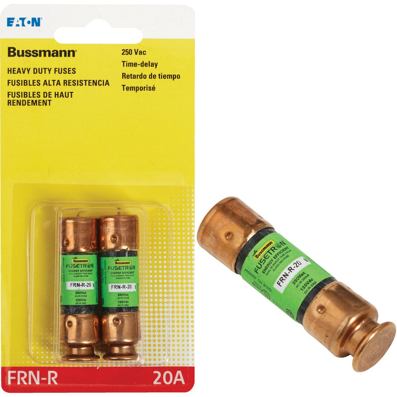 Bussmann 20A FRN-R Cartridge Heavy-Duty Time Delay Cartridge Fuse (2-Pack)