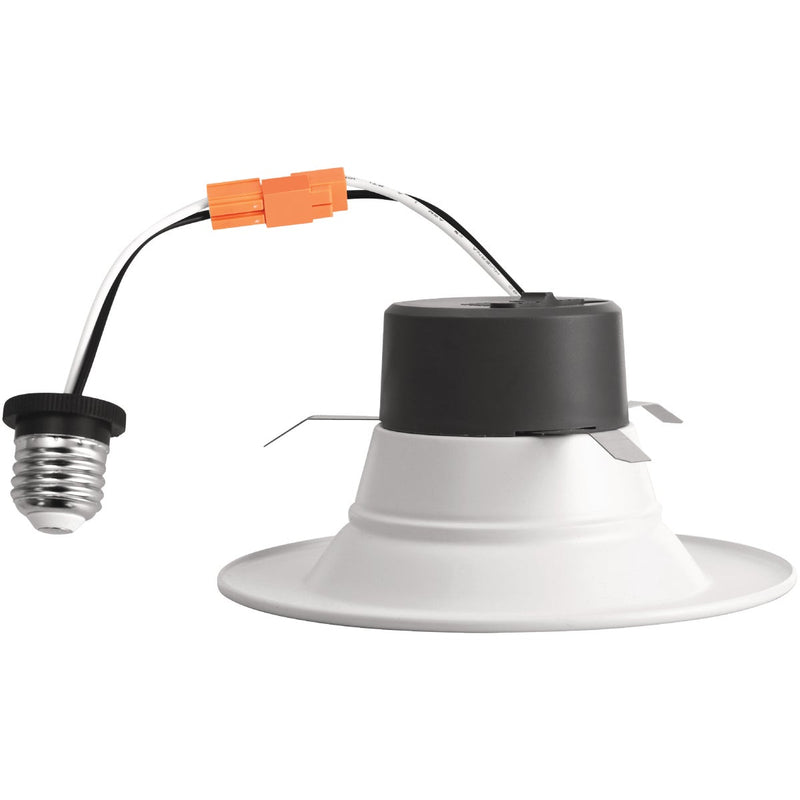 4 In. Retrofit IC Rated White LED CCT Tunable Downlight with Baffle Trim, 650 Lm.