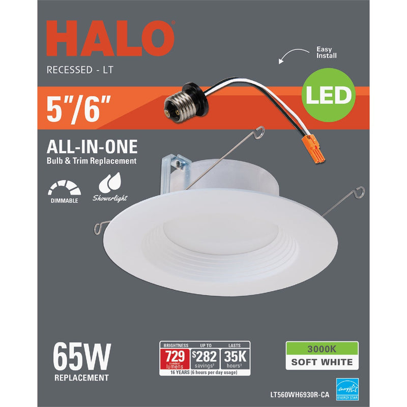 Halo 5/6 In. New Construction/Remodel Retrofit LED Recessed Light Fixture, 687 Lumens (California Compliant)