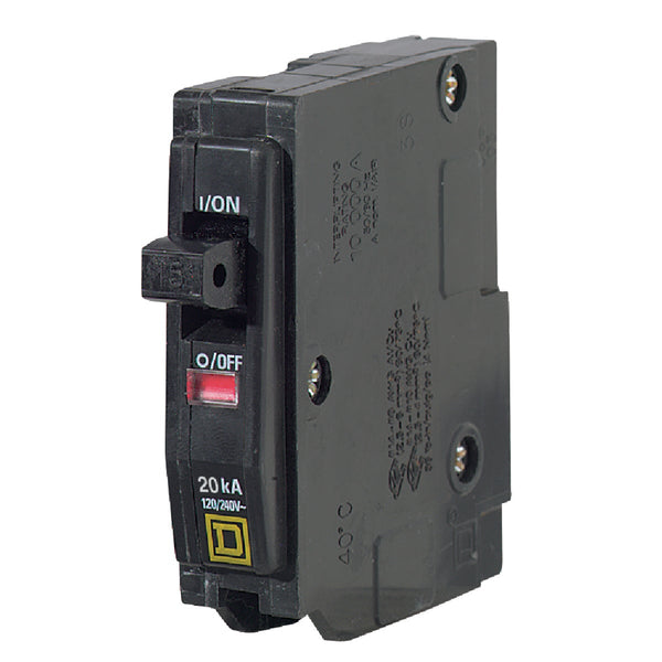 Square D QO 20A Single-Pole Standard Trip Circuit Breaker