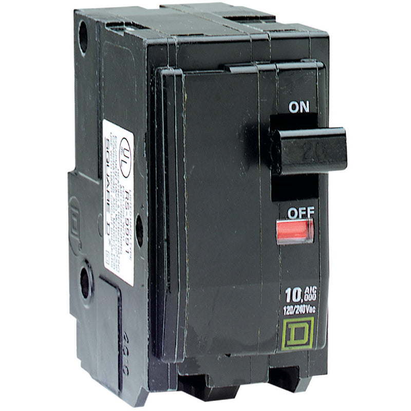 Square D QO 15A Double-Pole Standard Trip Circuit Breaker