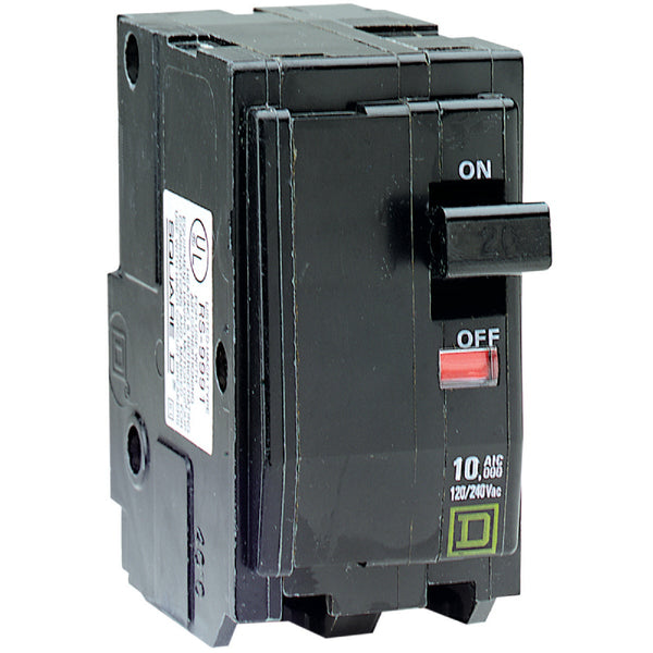 Square D QO 20A Double-Pole Standard Trip Circuit Breaker