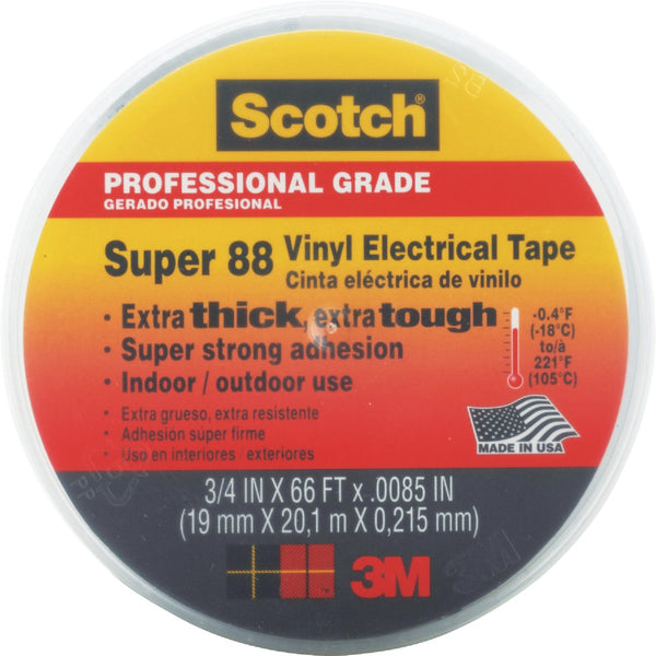 Scotch Super 88 3/4 In. x 66 Ft. Vinyl Electrical Tape