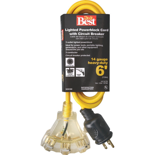 Do it Best 6 Ft. 14/3 Circuit Breaker Protected Extension Cord