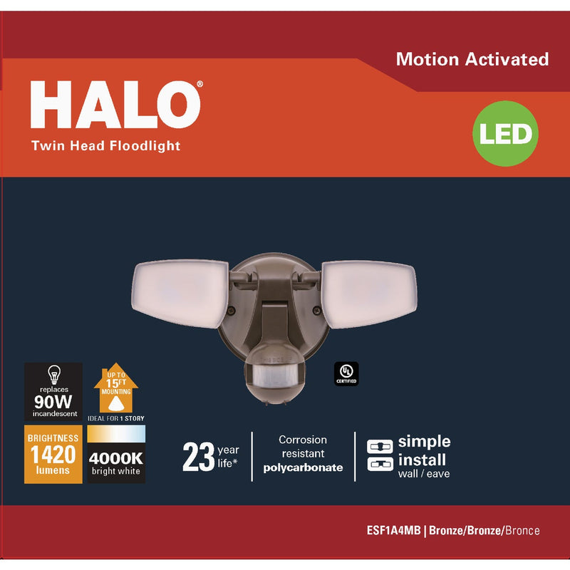 Halo Bronze Motion Activated 15W LED Floodlight Fixture