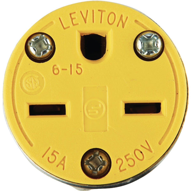 Leviton 15A 250V 3-Wire 2-Pole Armored Cord Connector