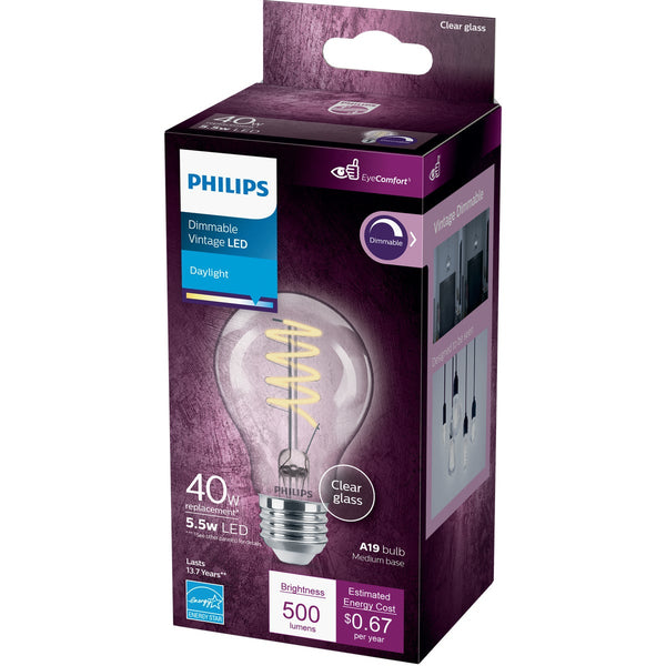 Philips EyeComfort 40W Equivalent Daylight A19 Medium LED Light Bulb