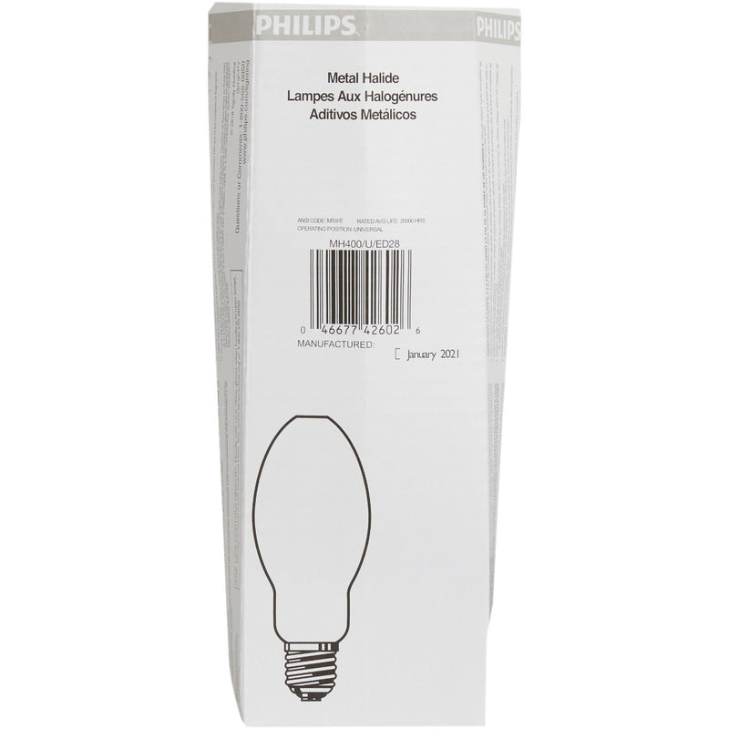 Philips 400W Clear ED28 Mogul Probe Start Metal Halide High-Intensity Light Bulb