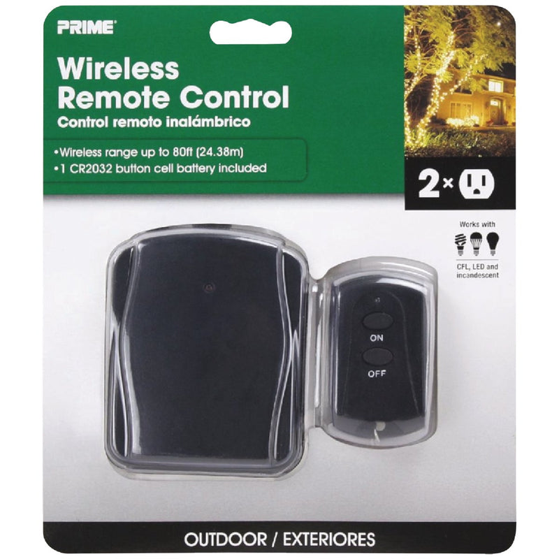 Prime 80 Ft. Black Outdoor Wireless Switch with Remote Control