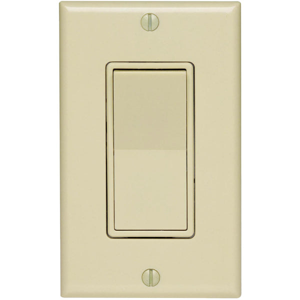 Do it Best Residential Grade 15 Amp Rocker Single Pole Switch, Ivory