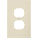 Leviton Mid-Way 1-Gang Smooth Plastic Outlet Wall Plate, Ivory