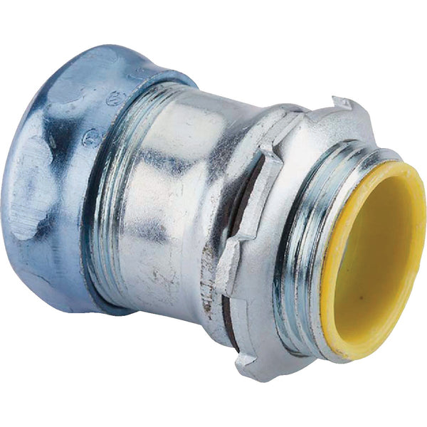 Halex 3/4 In. EMT Steel Rain-Tight Compression Connector with Insulated Throat (3-Pack)