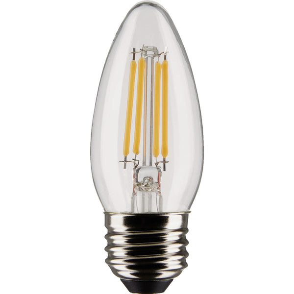 Satco 40W Equivalent Warm White B11 Medium Traditional LED Decorative Light Bulb (2-Pack)