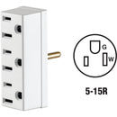Leviton White 15A 3-Outlet Tap