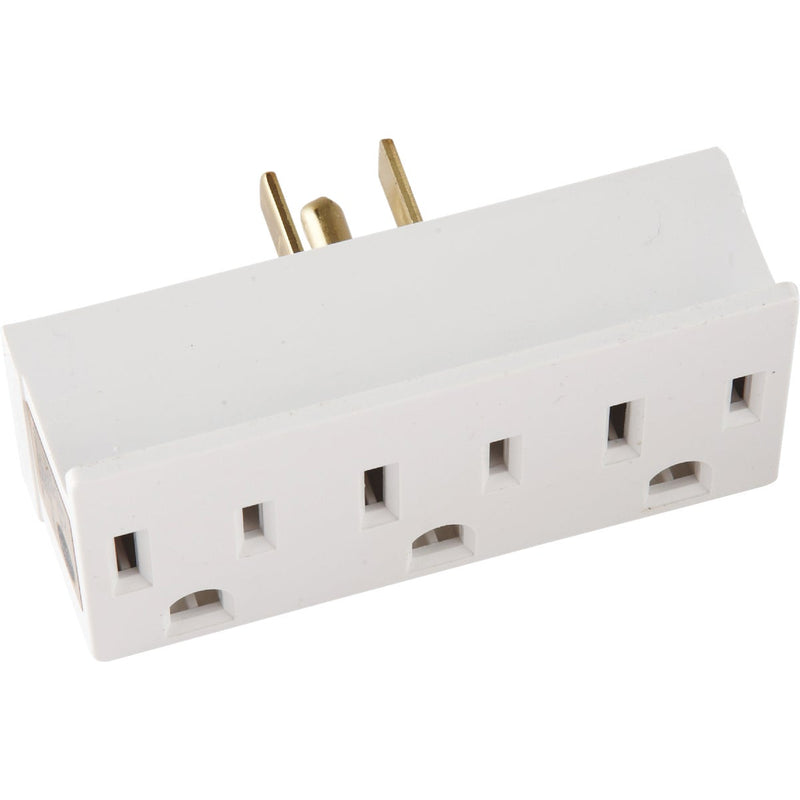 Leviton White 15A 3-Outlet Tap