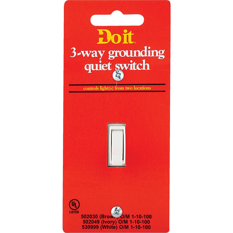 Do it White 15A Grounding Quiet 3-Way Switch