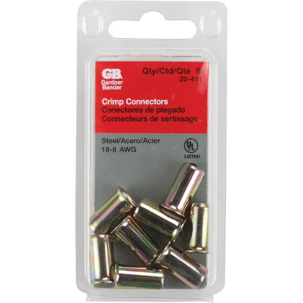 Gardner Bender 14 to 8 AWG Copper-to-Copper Zinc-Plated Steel Crimp Connector (8-Pack)