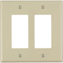 Leviton Decora 2-Gang Plastic Oversized Rocker Decorator Wall Plate, Ivory