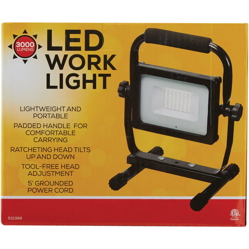 3000 Lm. LED H-Stand Portable Work Light with Power Switch