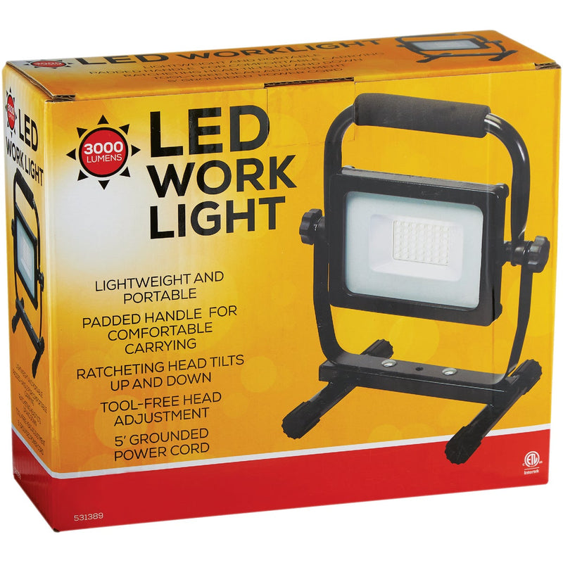 3000 Lm. LED H-Stand Portable Work Light with Power Switch