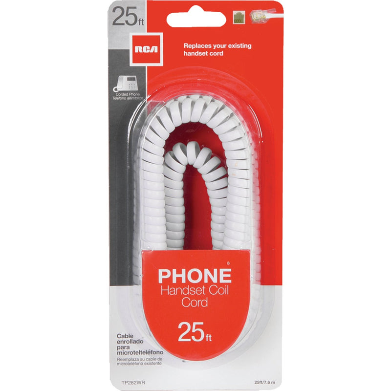 RCA 25 Ft. White Phone Cord