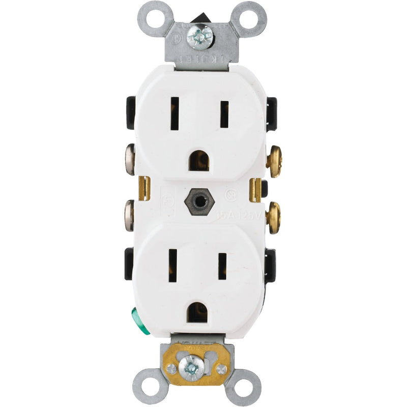 Leviton 15A White Commercial Grade 5-15R Duplex Outlet