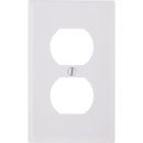 Leviton 1-Gang Smooth Plastic Outlet Wall Plate, White