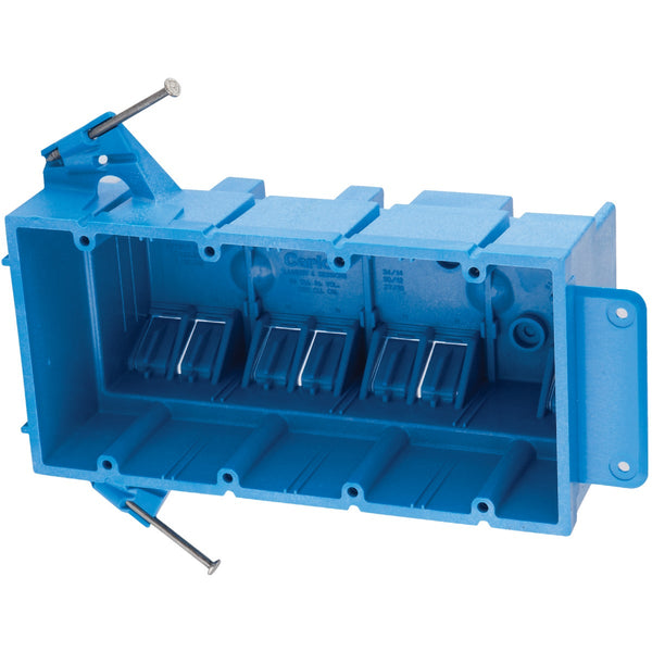 Carlon SuperBlue 4-Gang Thermoplastic Molded Wall Box