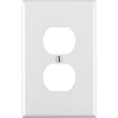 Leviton Mid-Way 1-Gang Thermoplastic Nylon Outlet Wall Plate, White