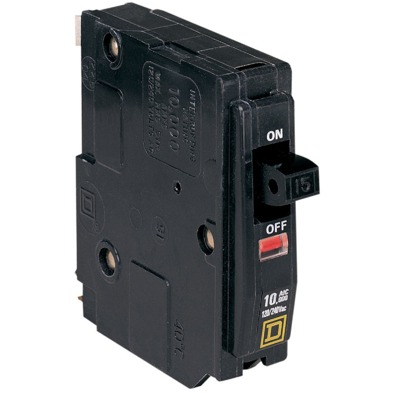 Square D QO 15A Single-Pole Standard Trip Circuit Breaker