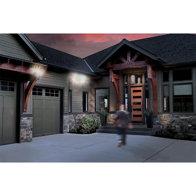 Halo Black Motion Sensing Dusk To Dawn Incandescent Floodlight Fixture