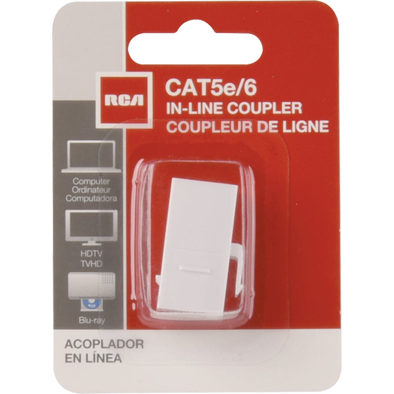 RCA CAT 5E/6 White In-Line Coupler