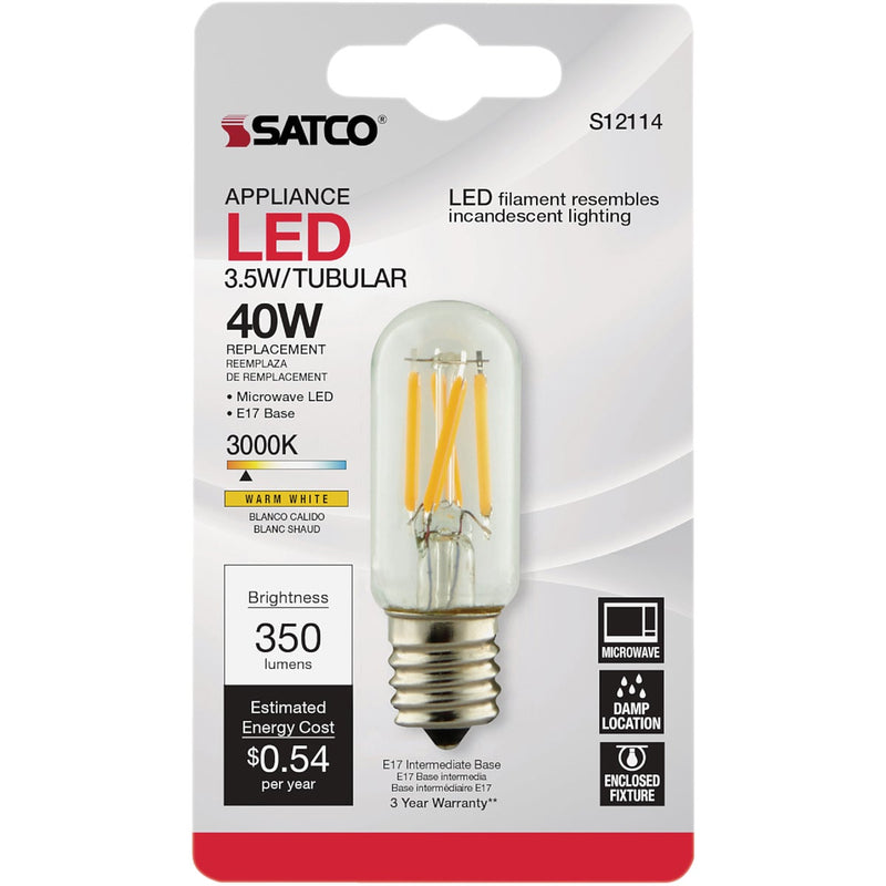 Satco Nuvo 40W Equivalent Warm White T7 Intermediate Base LED Special Purpose Appliance Light Bulb